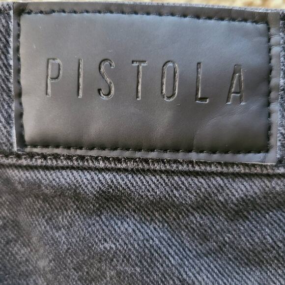 PISTOLA Keaton Distressed Straight Leg Busted Knee Jeans Black P6430FBK-TAU ‎ 24 - Picture 12 of 16